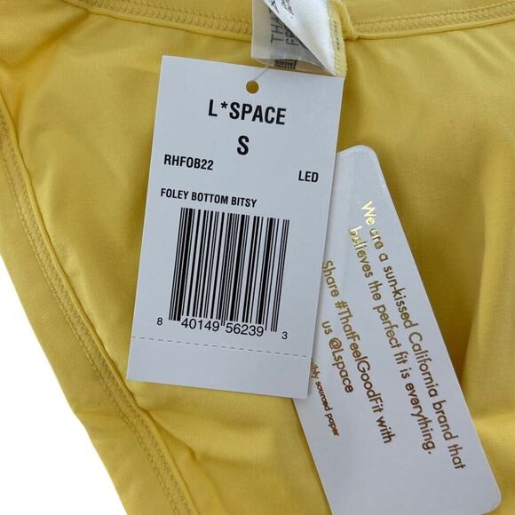 L*Space Foley Bikini Bottom In Lemon Drop S - Picture 9 of 11